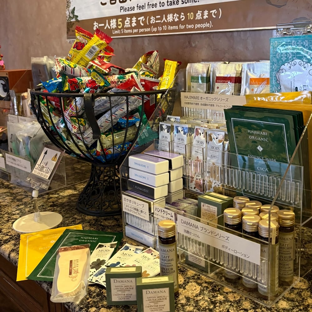 アメニティビュッフェでお好きなアイテムをゲット